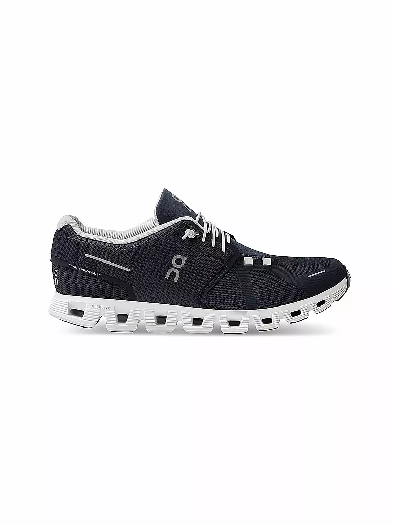 ON | Herren Laufschuhe Cloud 5 MIDNIGHT / WHITE | blau