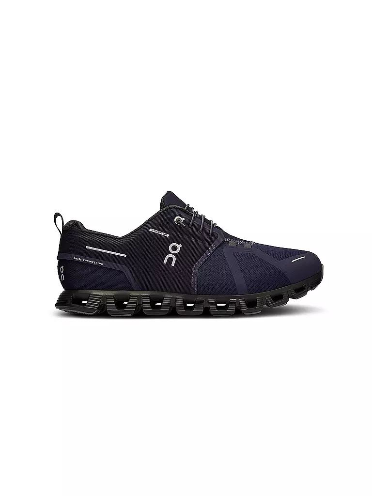 ON | Herren Laufschuhe Cloud 5 Waterproof MIDNIGHT MAGNET | blau