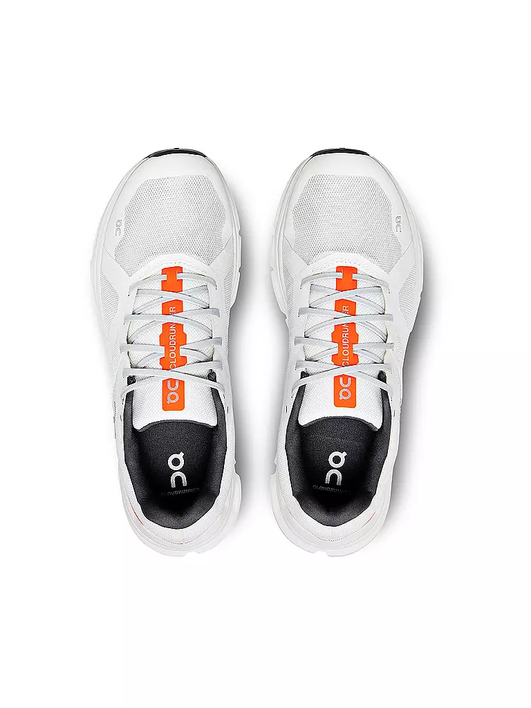 ON | Herren Laufschuhe Cloudrunner UNDYED-WHITE FLAME | grau