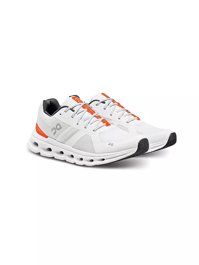 ON | Herren Laufschuhe Cloudrunner UNDYED-WHITE FLAME | weiss