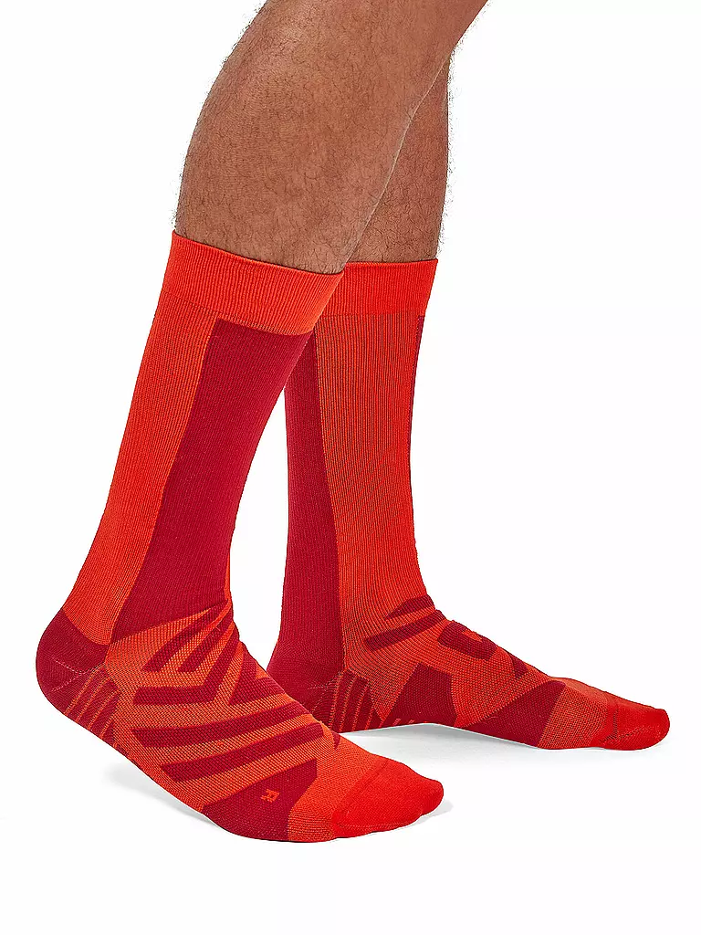 ON | Herren Laufsocken High Sock | rot