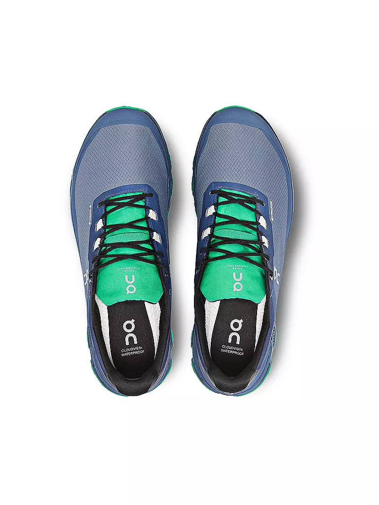 ON | Herren Traillaufschuhe Cloudvista Waterproof METAL DENIM | grün