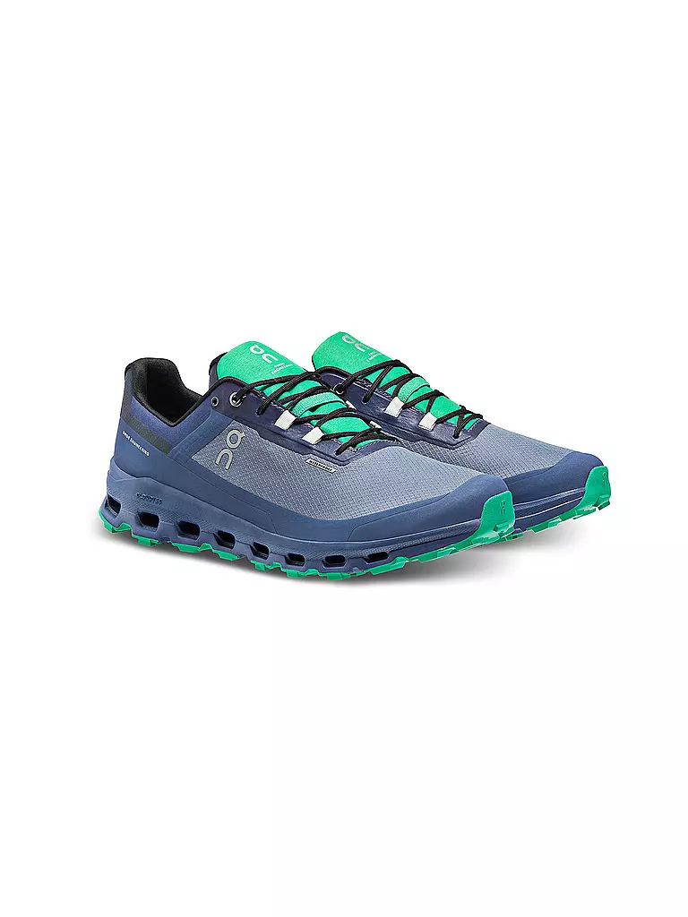 ON | Herren Traillaufschuhe Cloudvista Waterproof METAL DENIM | blau