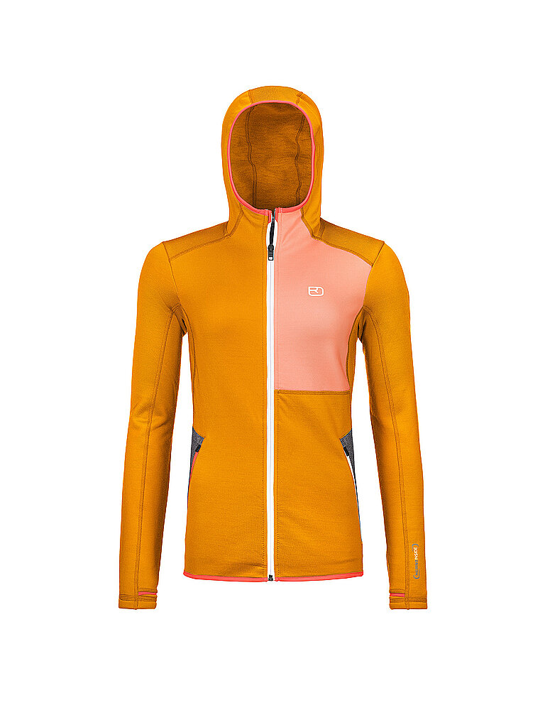 ORTOVOX Damen Fleecejacke Hoodie orange | XS