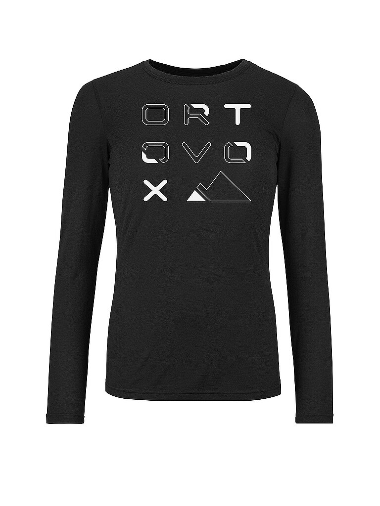 ORTOVOX Damen Funktionsshirt 185 Merino Brand Outline schwarz | XL