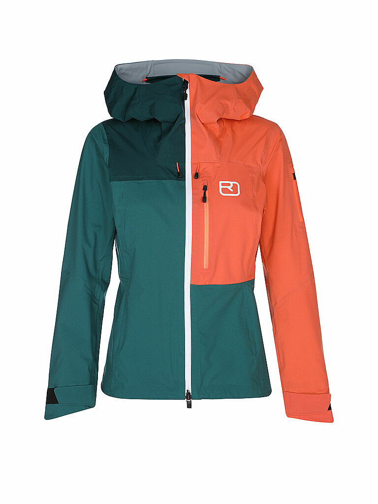 ORTOVOX Damen Tourenjacke Ortler 3L Hoodie petrol | M