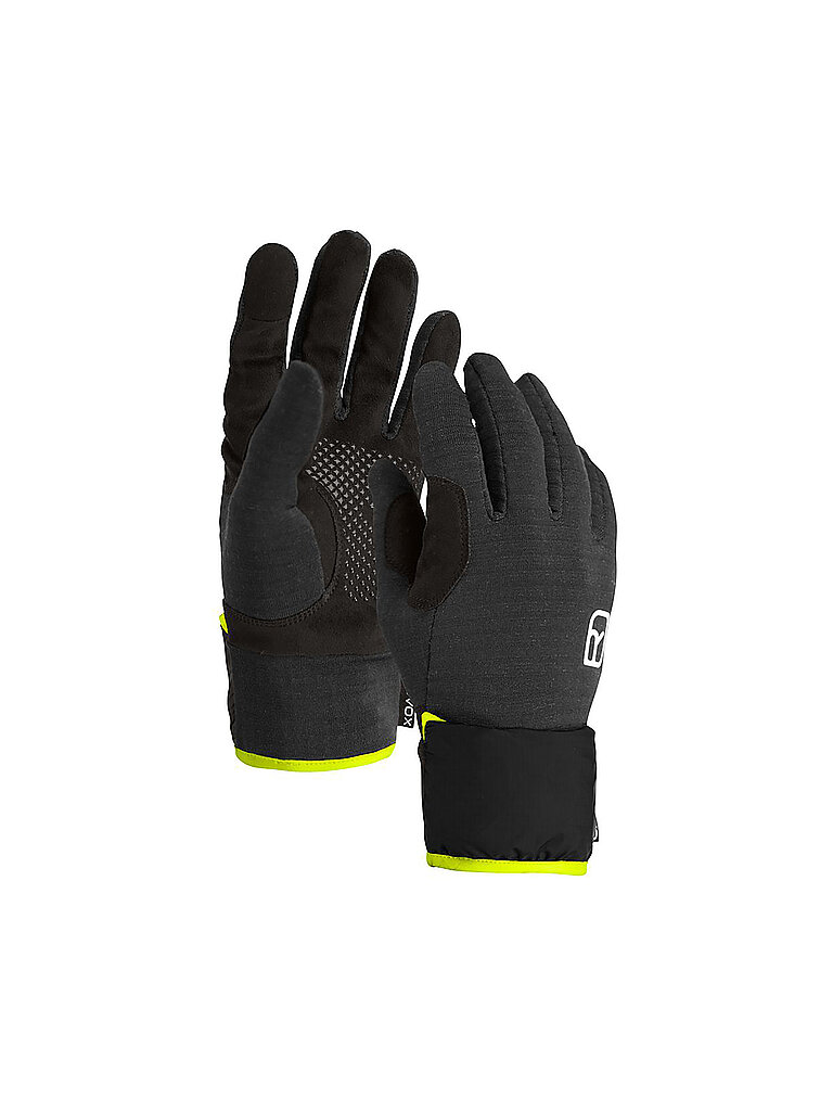 Ortovox Handschuhe Fleece Grid Merino-Wolle Schwarz