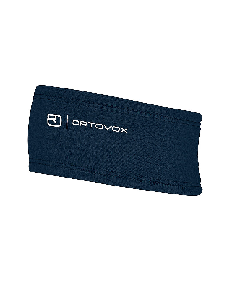 Ortovox Stirnband Fleece Grid Merino-Fleece Dunkelblau