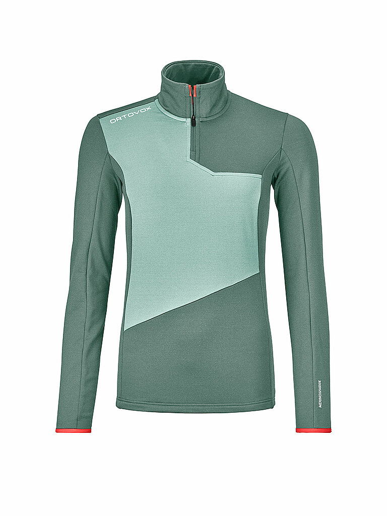 ORTOVOX Damen Funktions Zipshirt FLeece Light petrol | L