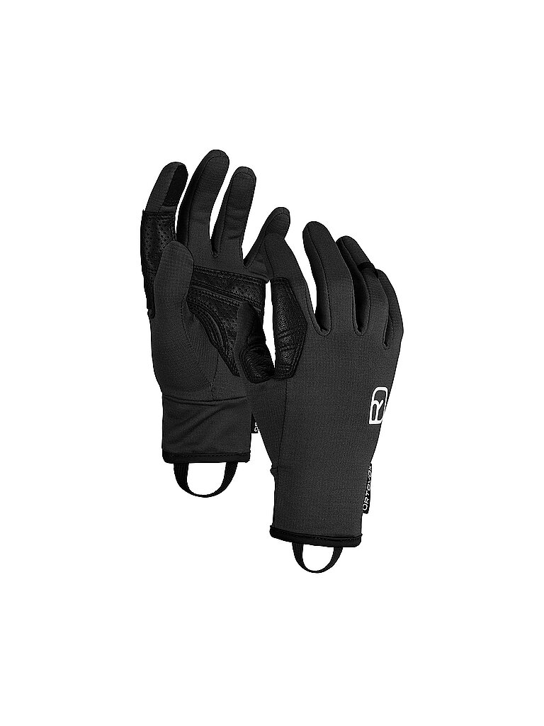 Ortovox Handschuhe Smart-Finger Fleece Leder Schwarz