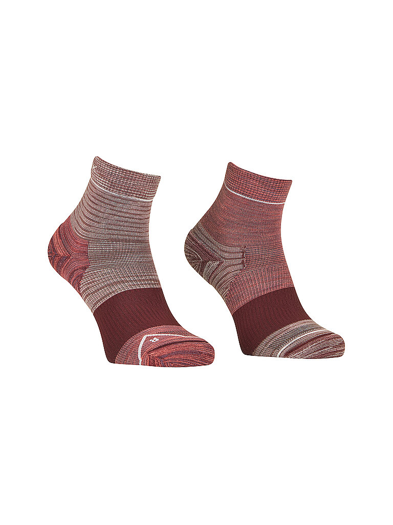 ORTOVOX Damen Quartersocken Alpine dunkelrot | 42-44
