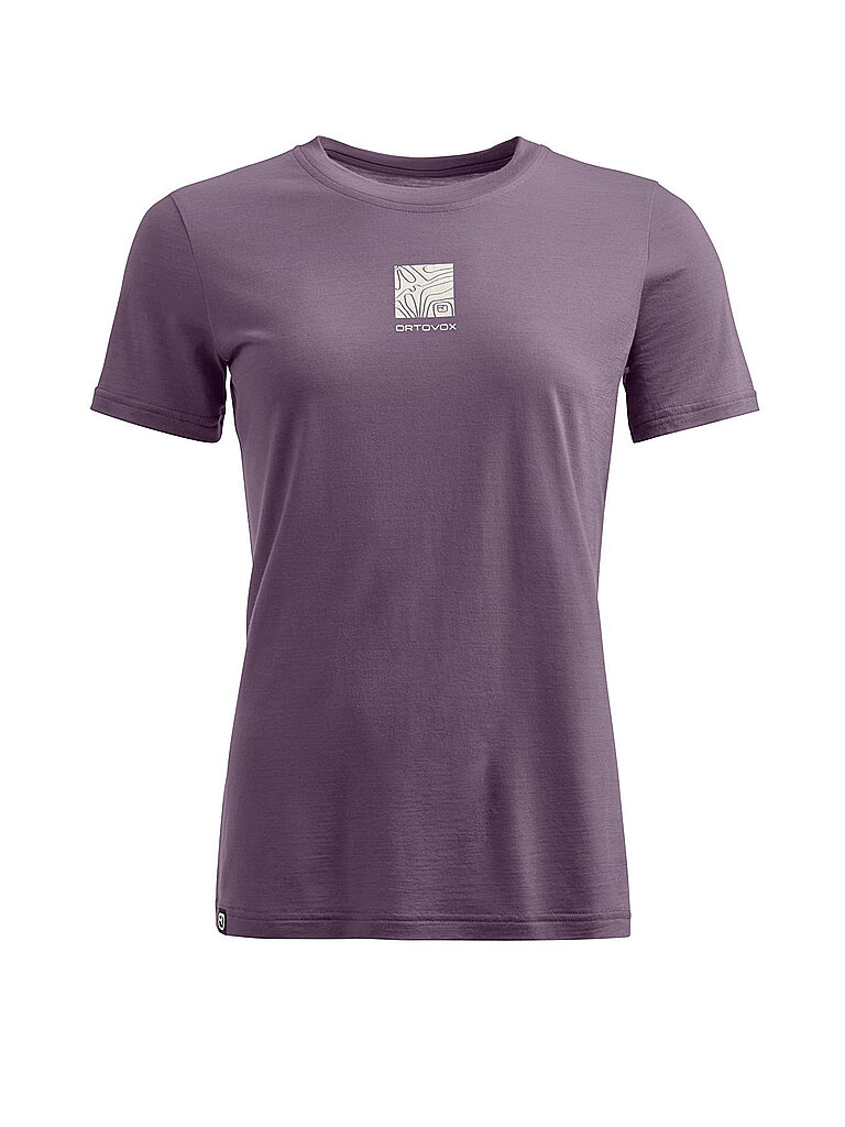 Ortovox Tourenshirt Abstract Merino-Tencel Lila