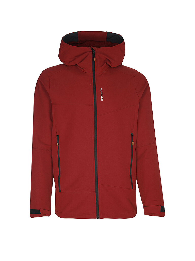 Ortovox Softshelljacke Seceda Hoodie Merino Shield Tec Soft Rot