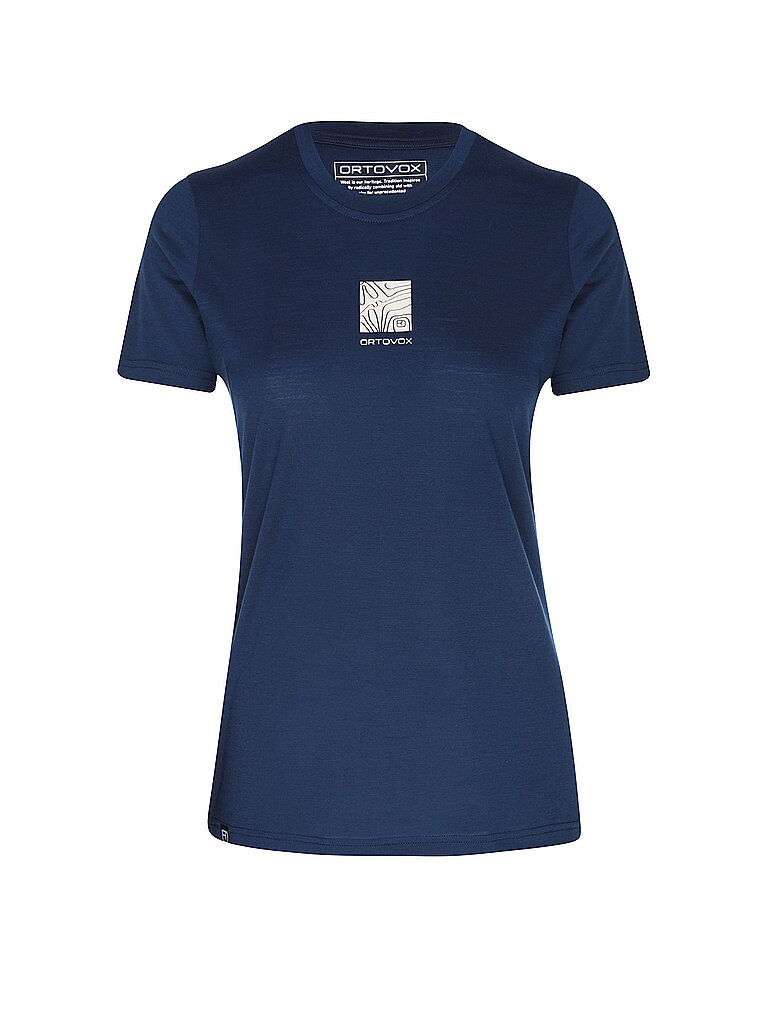 Ortovox Tourenshirt Abstract Merino-Tencel Dunkelblau