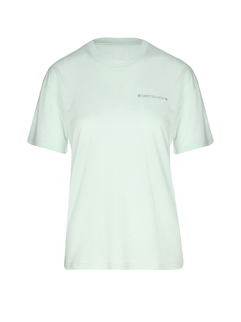 Ortovox Funktionsshirt Climbing Vibes Schurwolle-Lyocell-Polyamid Hellgrün