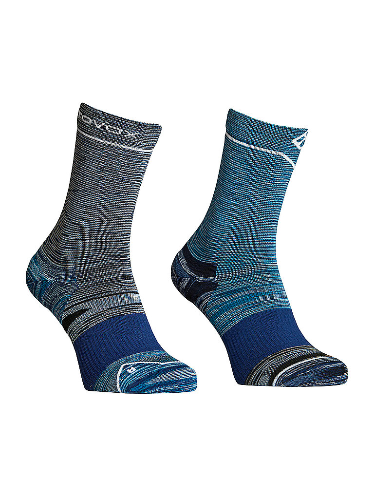 Ortovox Wandersocken Alpine Mid Socks Merinowolle Blau