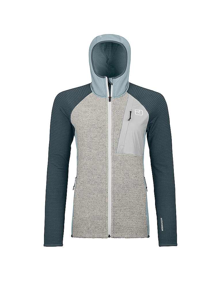 ORTOVOX Damen Fleecejacke Classic Knit Hoodie petrol | M