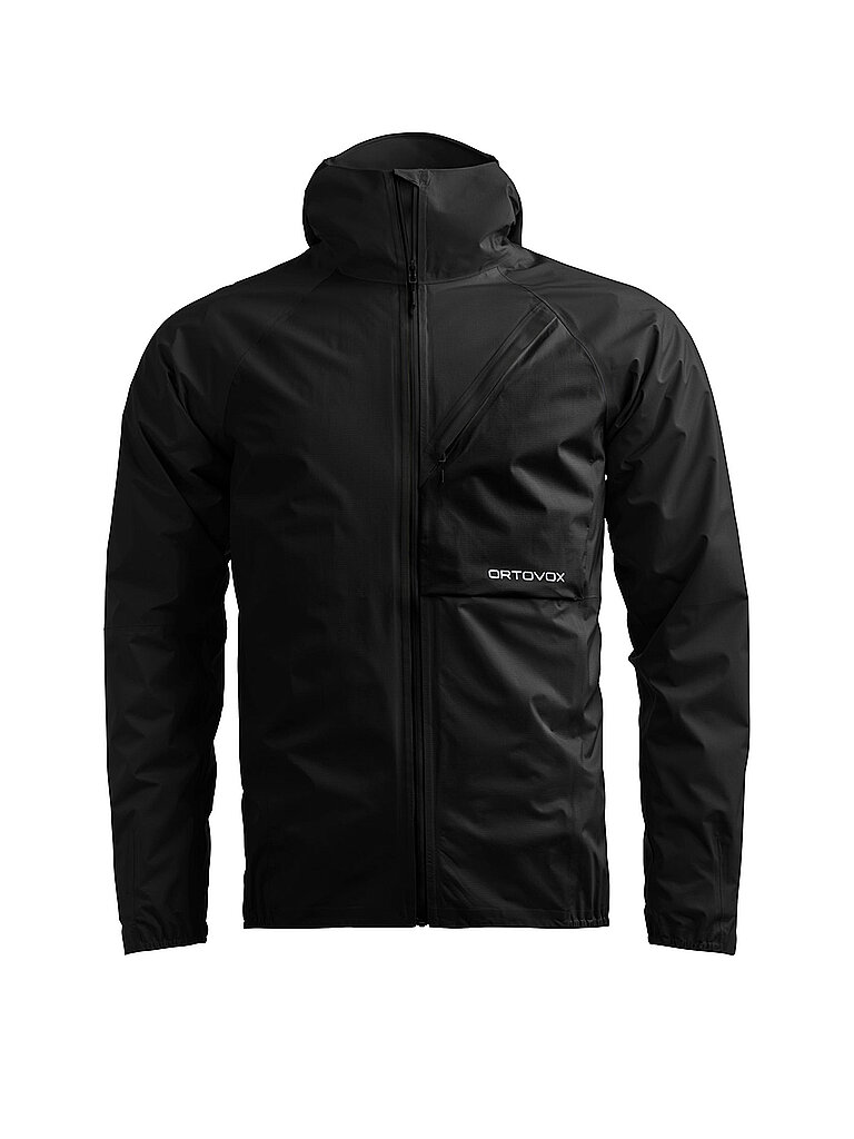 ORTOVOX Herren Wanderjacke Trace 2,5L Hoodie schwarz | S