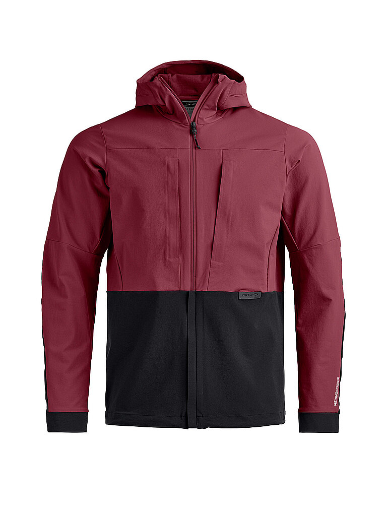 Herren Softshelljacke Trad Plus Hoodie dunkelrot S M