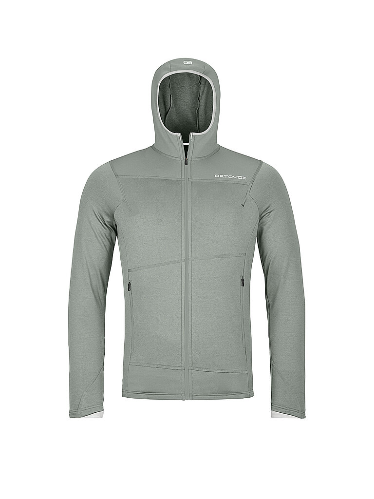 Herren Fleecejacke Light Hoodie hellgrün M M