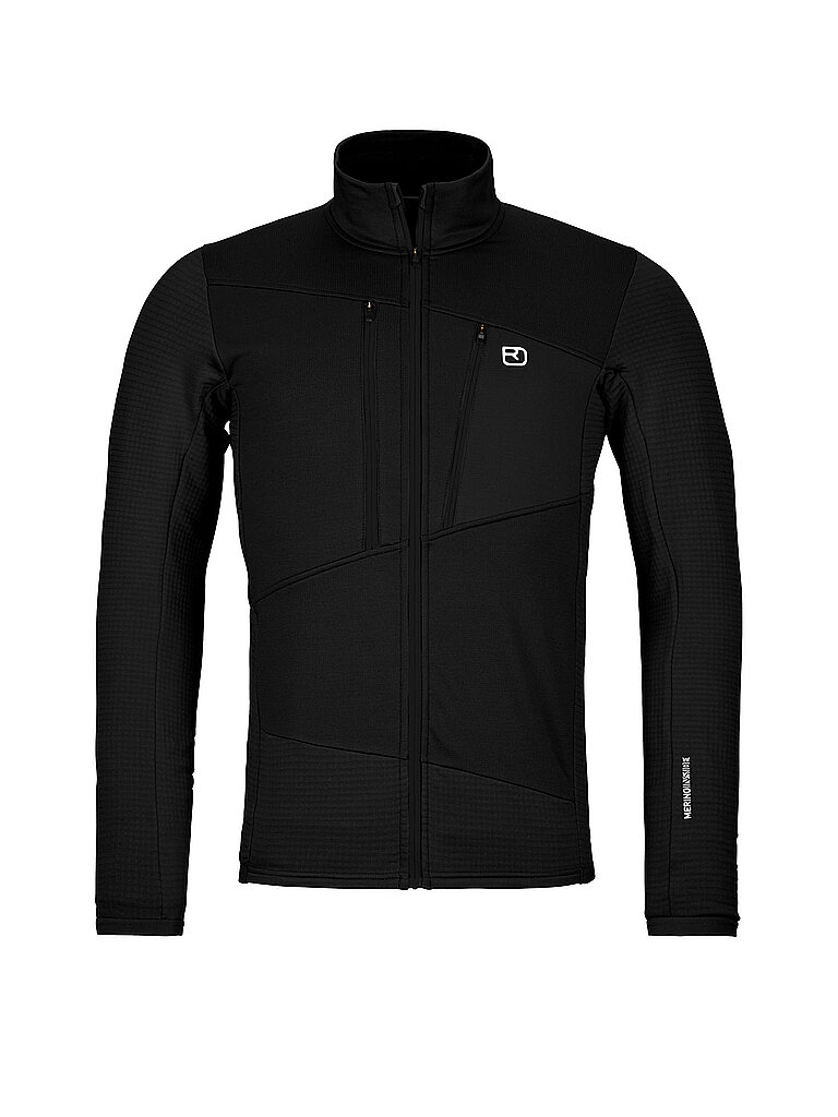 Herren Fleecejacke Grid schwarz XL M