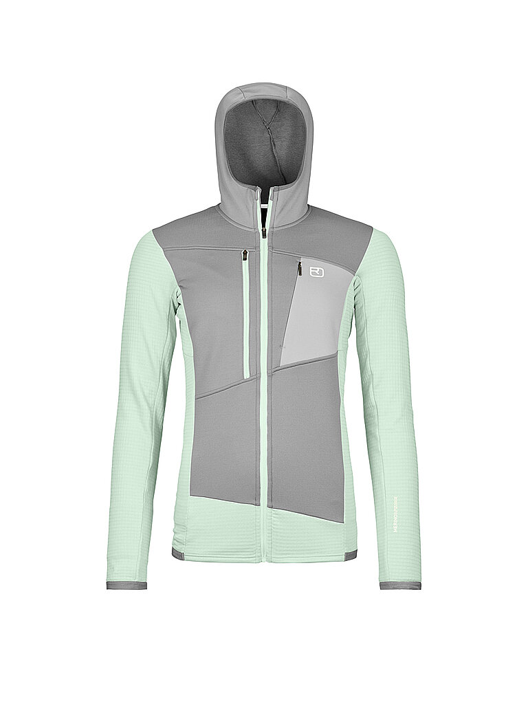 ORTOVOX Damen Fleecejacke Fleece Grid Hoodie hellgrün | S