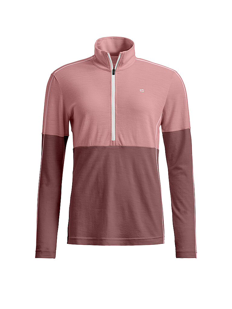 ORTOVOX Damen Unterzieh Zipshirt 185 ROCK'N'WOOL rosa | S