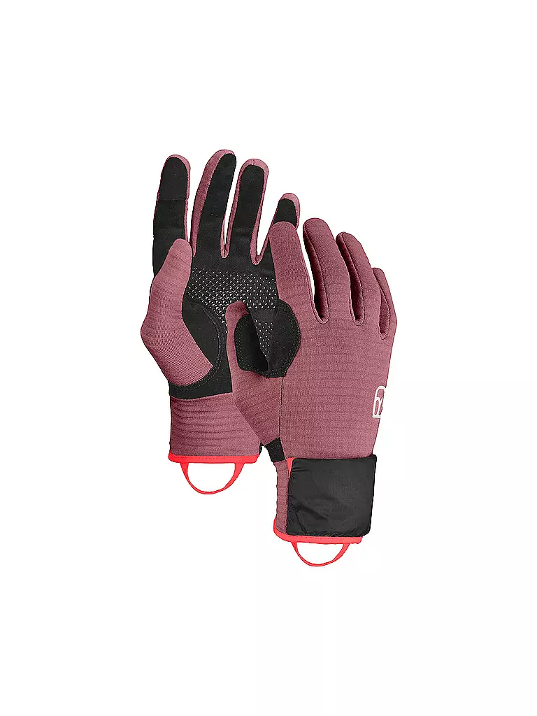 ORTOVOX Damen Handschuhe Fleece Grid Cover rosa