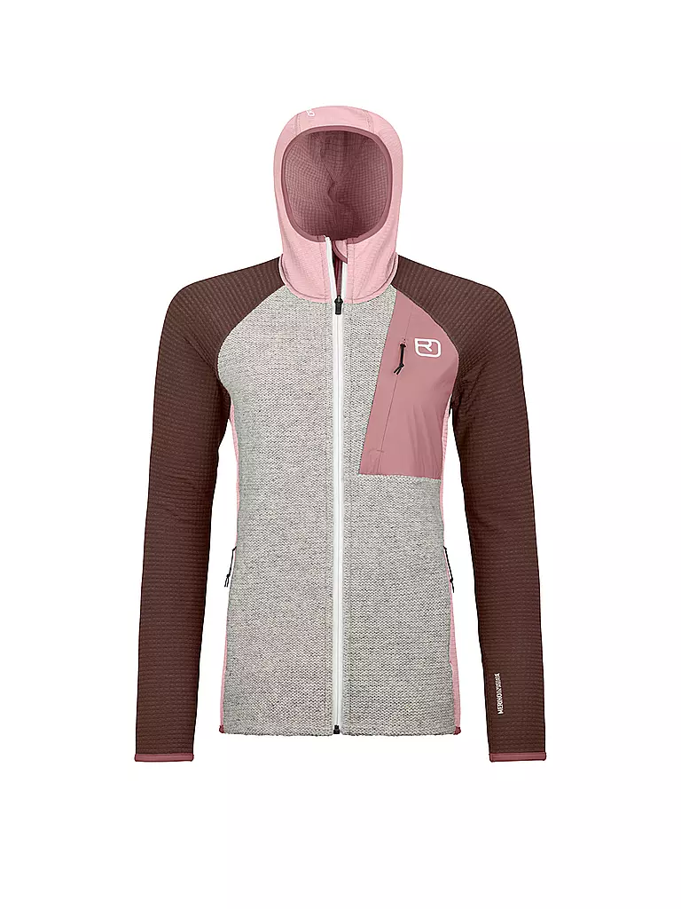 ORTOVOX | Damen Fleecejacke Classic Knit Hoodie | rosa