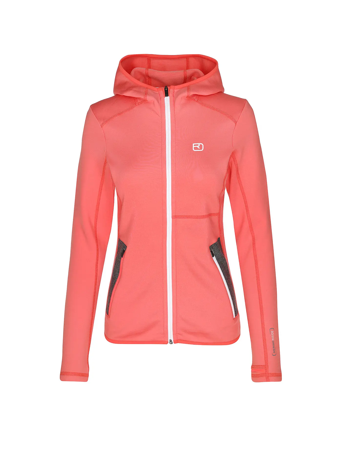 ORTOVOX | Damen Fleecejacke Hoodie | koralle