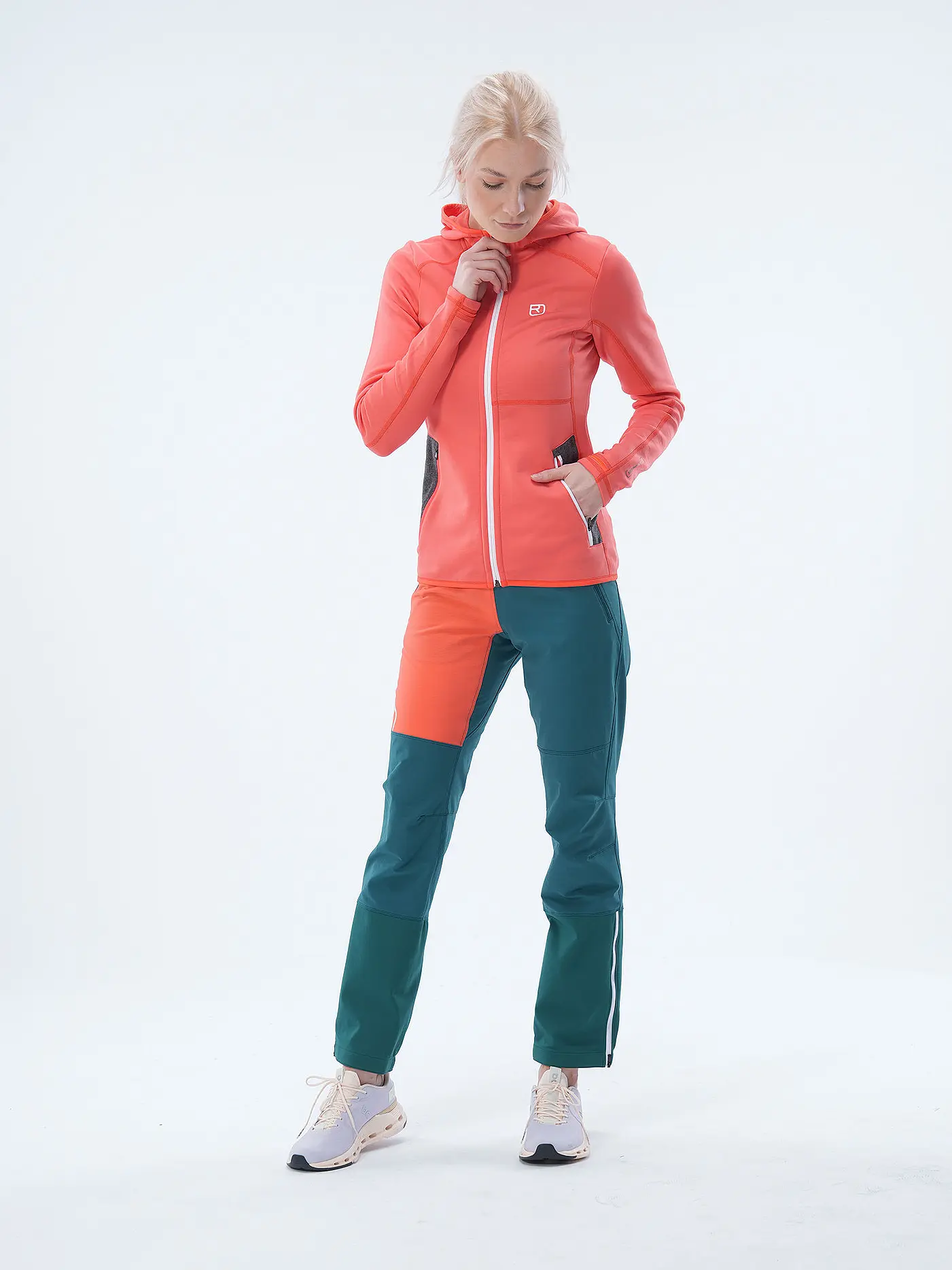 ORTOVOX | Damen Fleecejacke Hoodie | koralle
