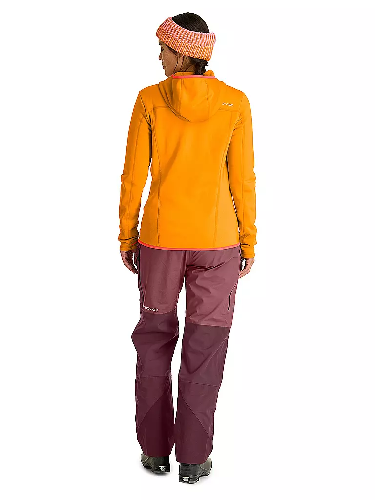 ORTOVOX | Damen Fleecejacke Hoodie | orange