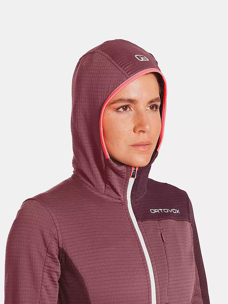 ORTOVOX | Damen Fleecejacke Light Grid Hoodie | beere