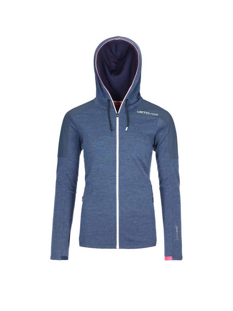ORTOVOX | Damen Fleecejacke Merino Terry Hoody | blau