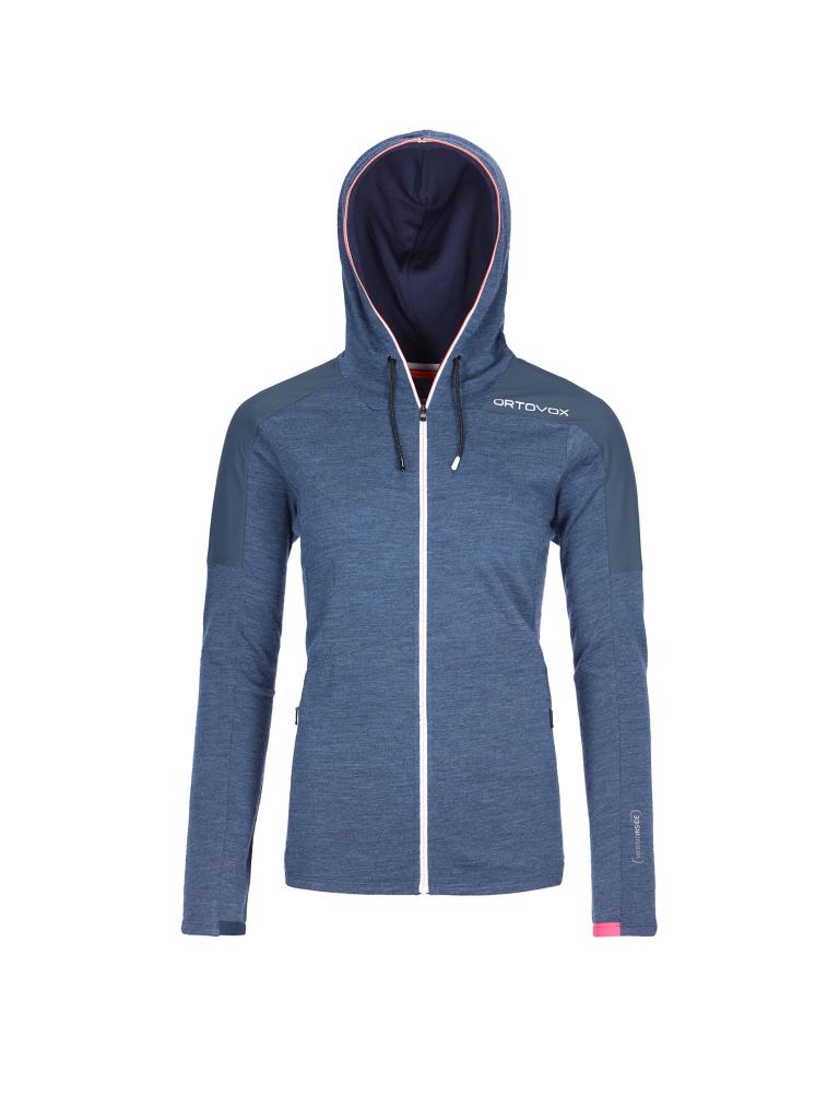 ORTOVOX | Damen Fleecejacke Merino Terry Hoody | blau