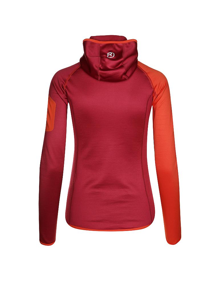 ORTOVOX | Damen Fleeceshirt Zip Neck Hoody | rot