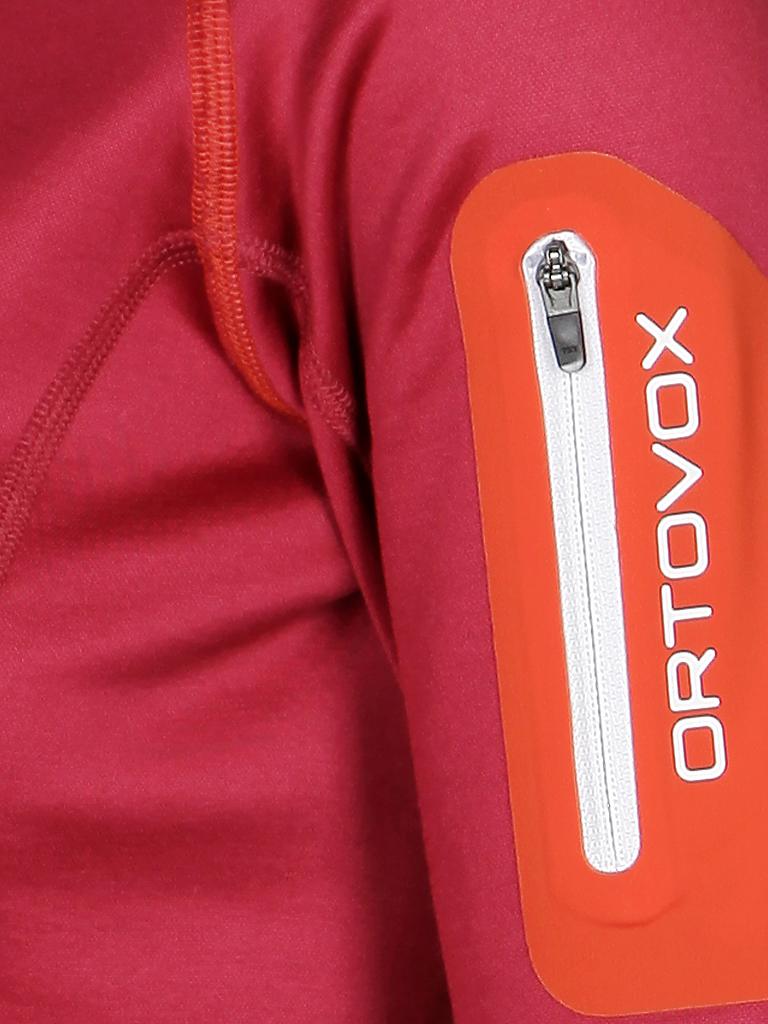 ORTOVOX | Damen Fleeceshirt Zip Neck Hoody | rot