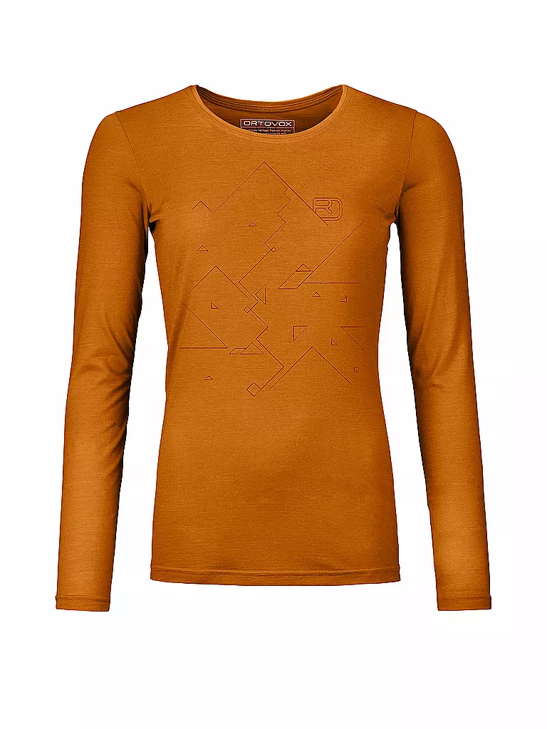 ORTOVOX | Damen Funktionsshirt 185 Merino Tangram | orange