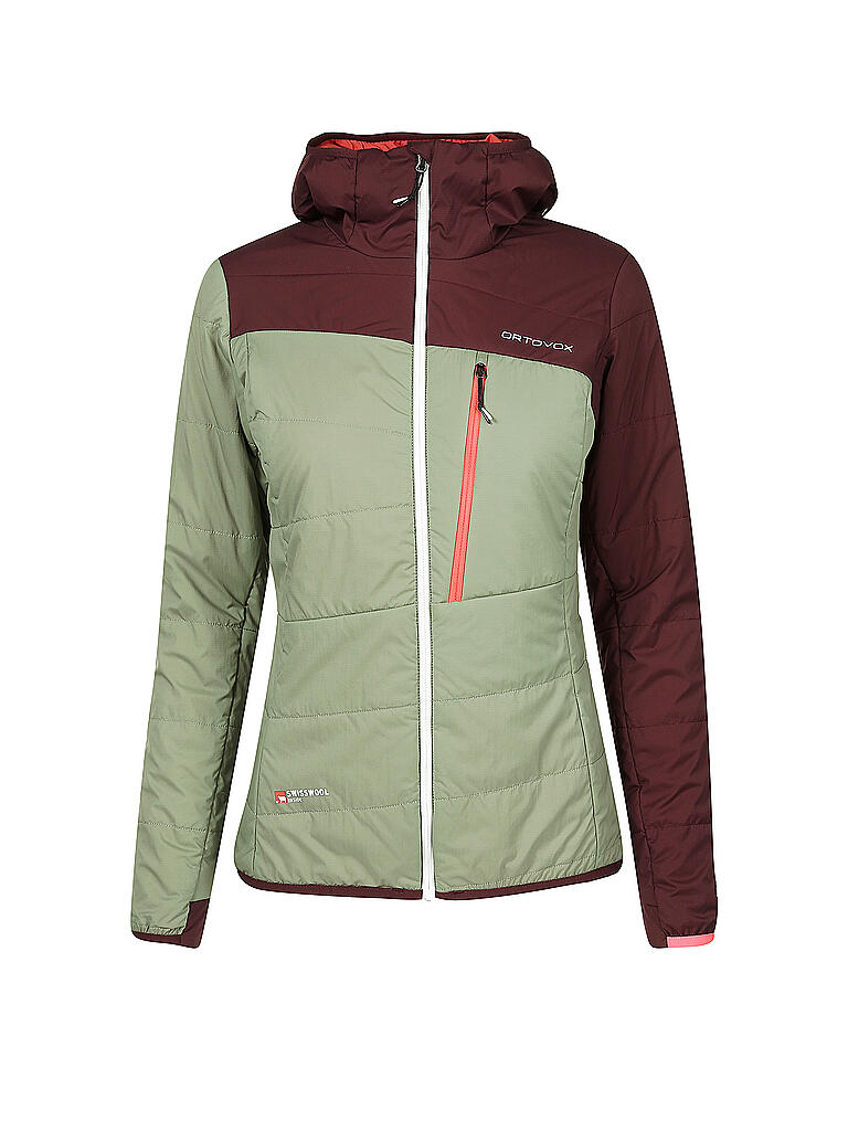 ORTOVOX | Damen Isolationsjacke Zebru Hoody SWISSWOOL | grün