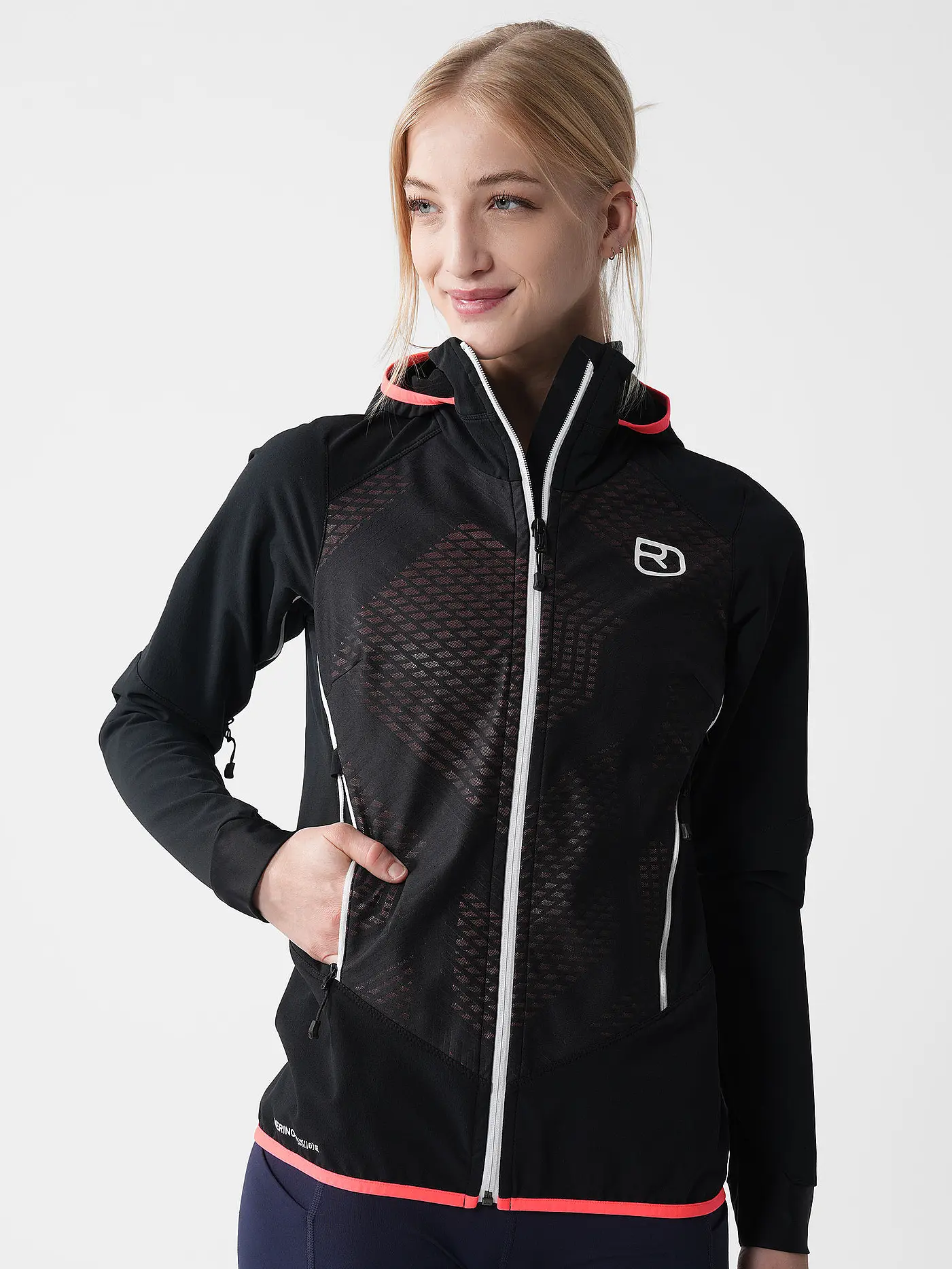 ORTOVOX | Damen Softshelljacke Col Becchei Hoodie | schwarz