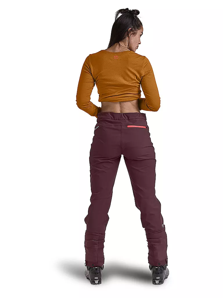 ORTOVOX | Damen Tourenhose Cevedale | dunkelrot