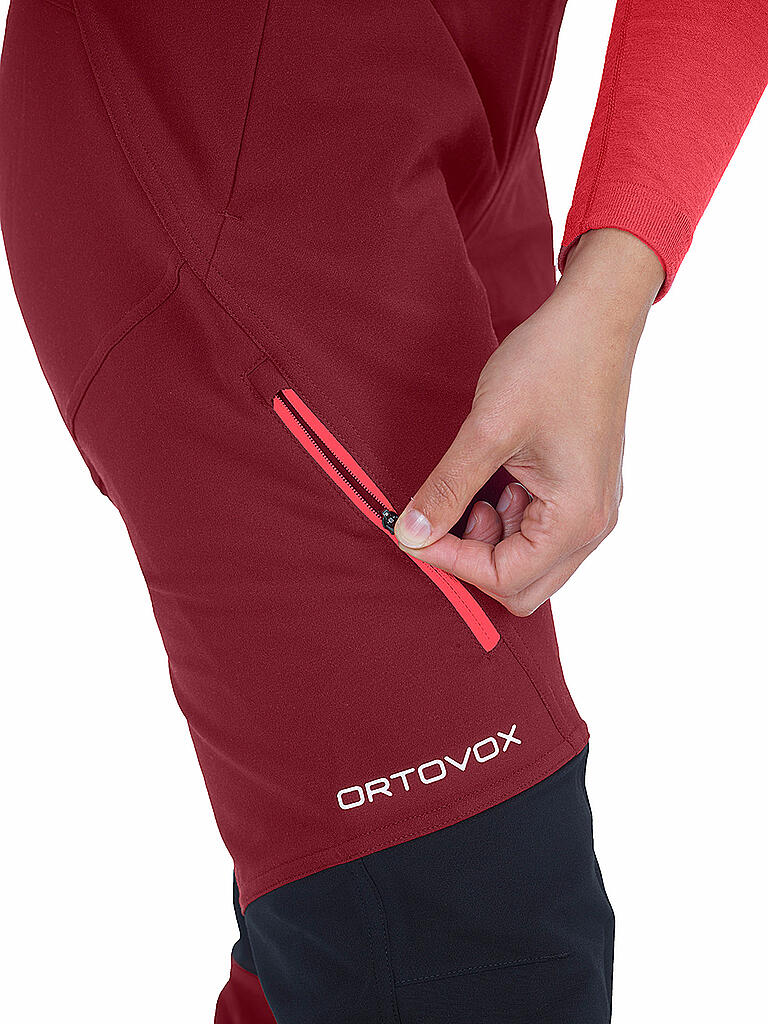 ORTOVOX | Damen Tourenhose Piz Duleda | rot