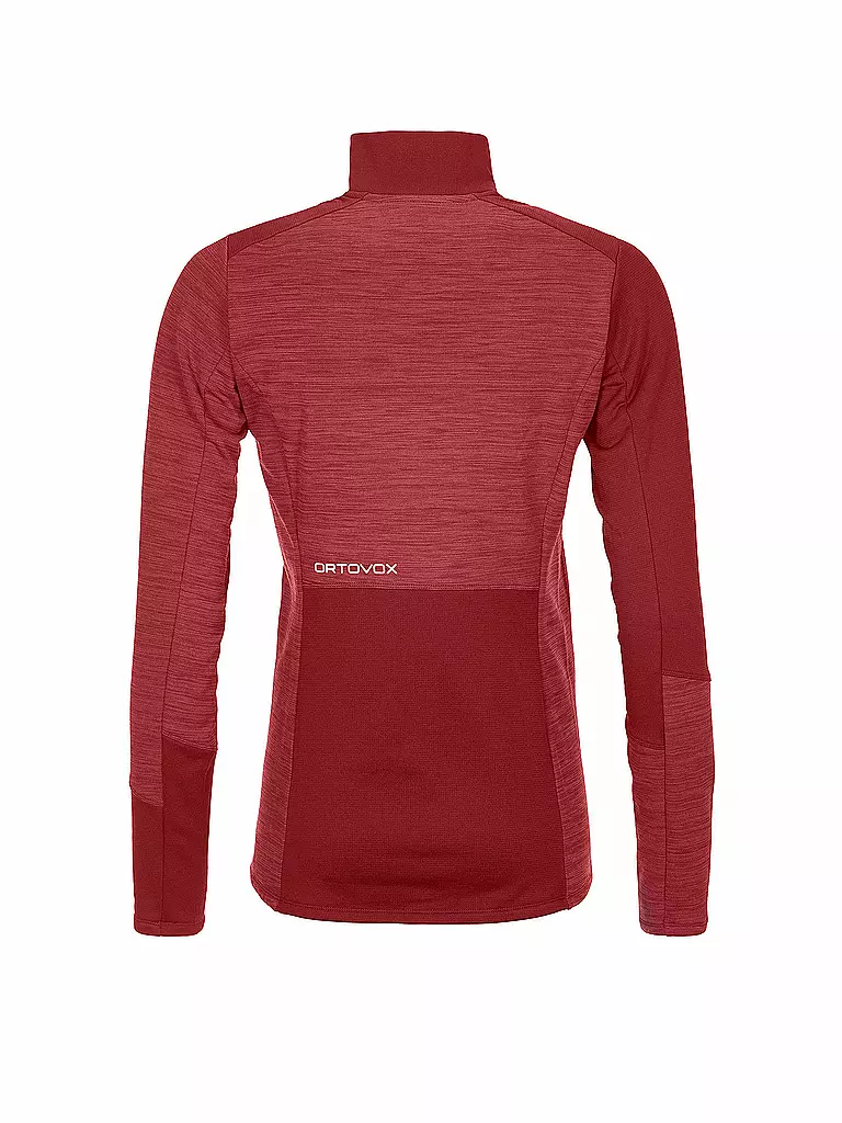 ORTOVOX | Damen Tourenshirt Fleece Light Zip Neck | rot