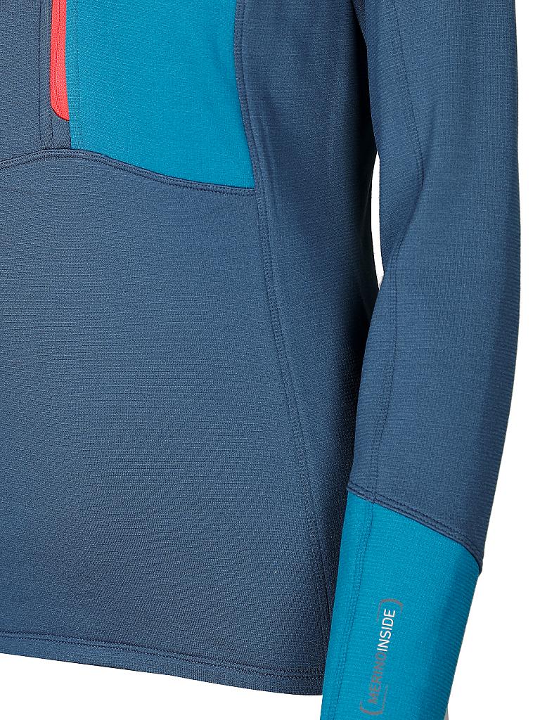 ORTOVOX | Damen Tourenshirt Fleece Light Zip Neck | blau