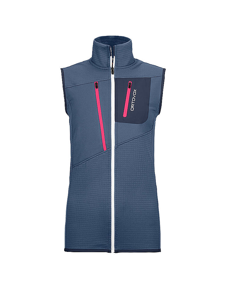 ORTOVOX | Damen Weste Fleece Grid | blau