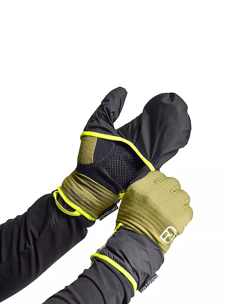 ORTOVOX | Herren  Handschuhe Fleece Grid Cover | olive