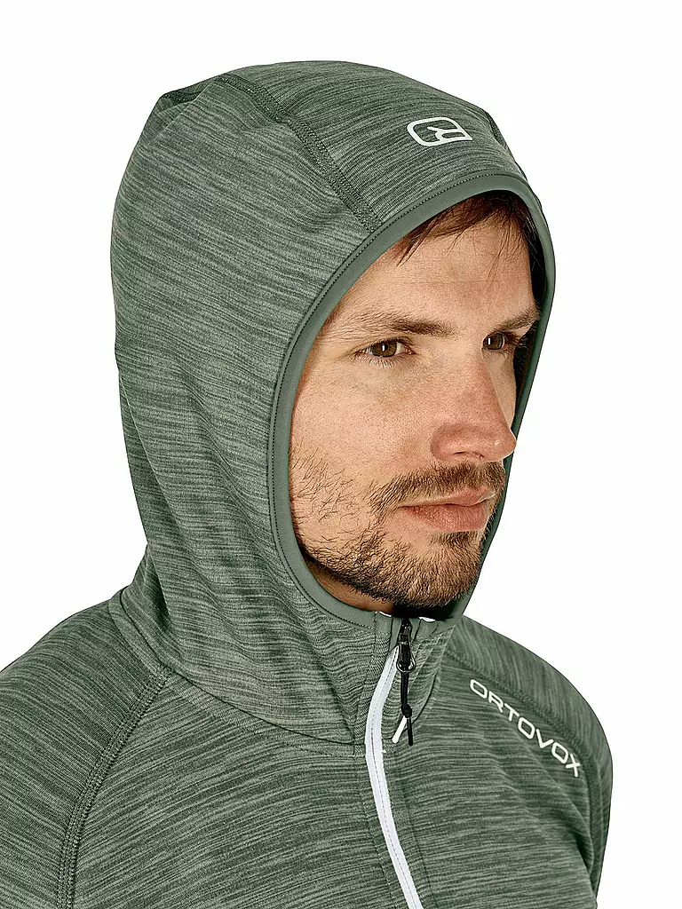 ORTOVOX | Herren Fleecejacke Fleece Light Melange Hoodie | grün