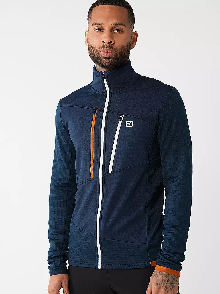 ORTOVOX | Herren Fleecejacke Grid | dunkelblau