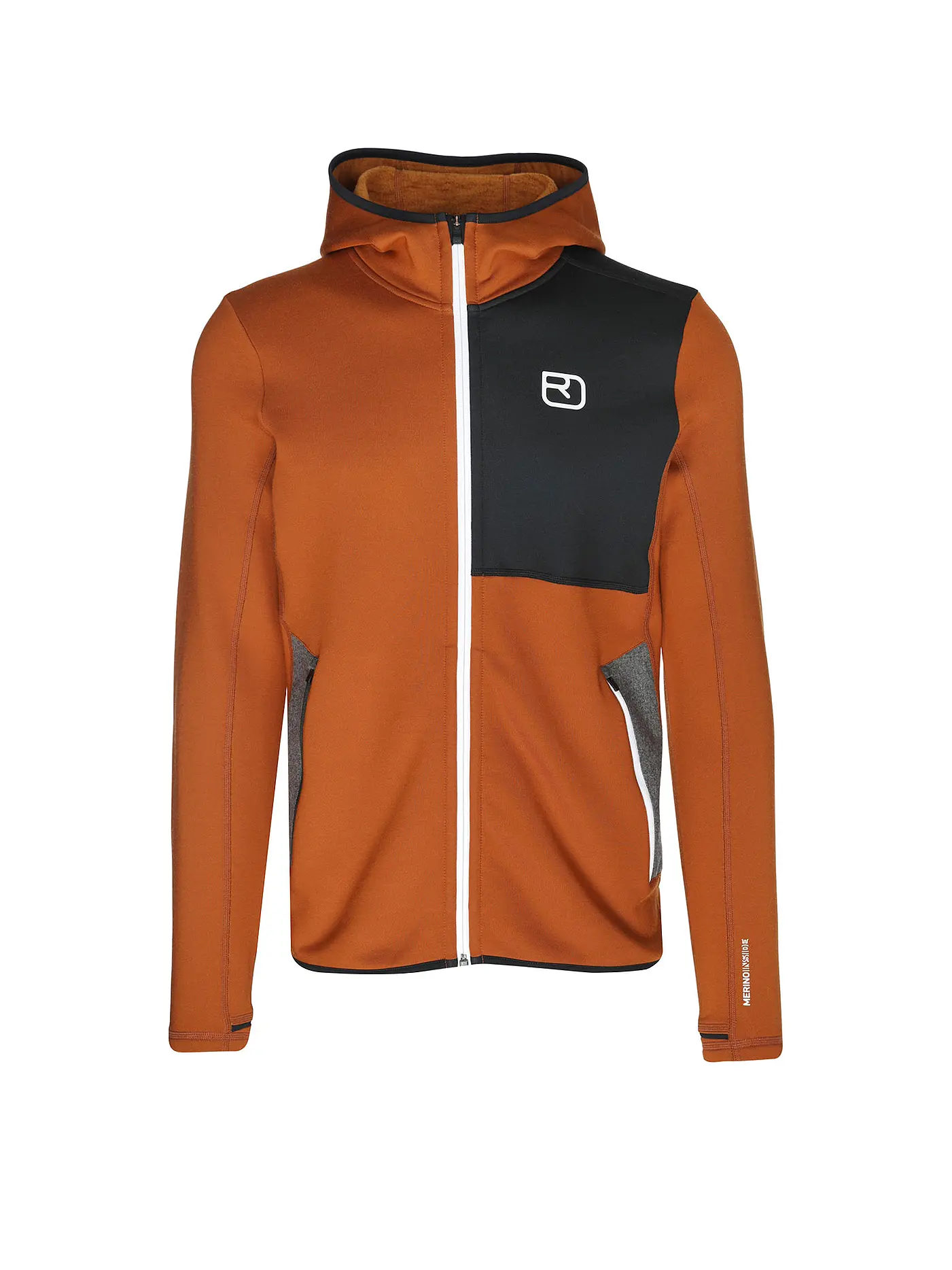 ORTOVOX | Herren Fleecejacke Hoodie | braun