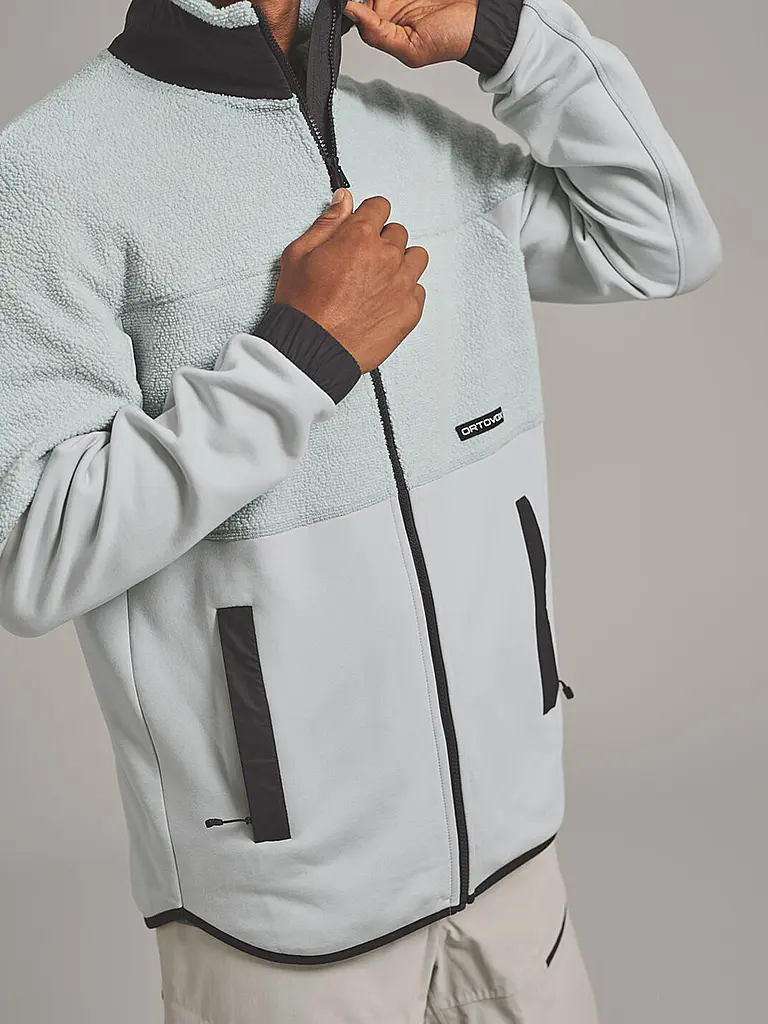 ORTOVOX | Herren Fleecejacke Teddy | hellgrau